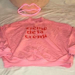 TouchDolls Creme de la Creme Pink Sweatshirt sz L